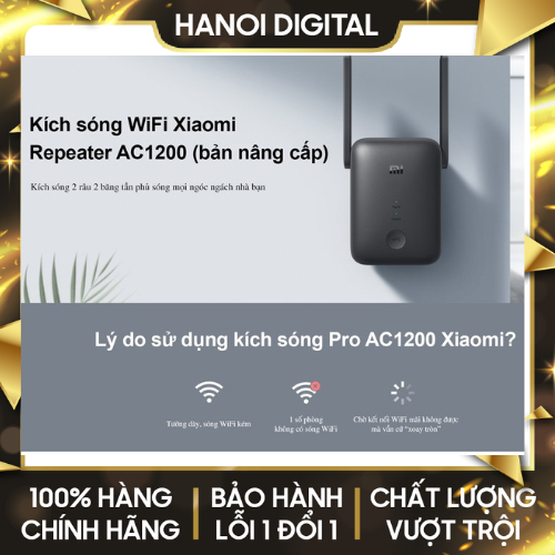 Kích sóng wifi xiaomi ac1200 mi wifi range extender-ra75- bộ kích wifi 2 băng tần 2.4ghz 5ghz