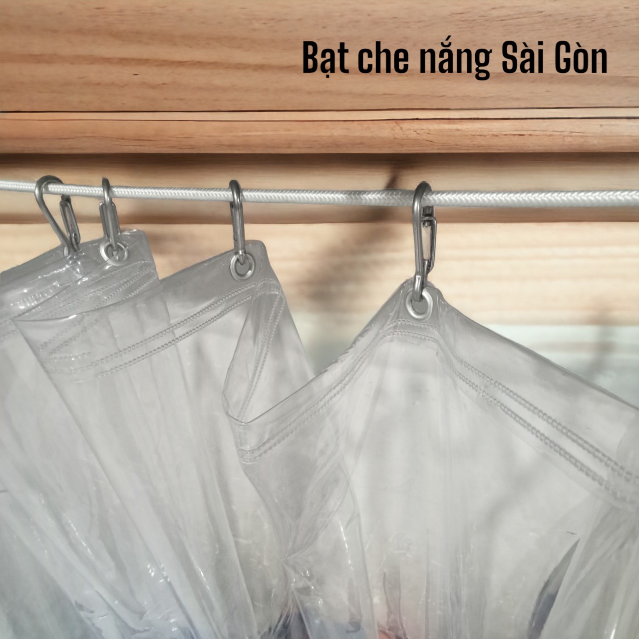 Rèm nhựa PVC trong suốt / Rèm kéo PVC trong suốt / Màn nhựa PVC trong suốt, dày 0.4mm