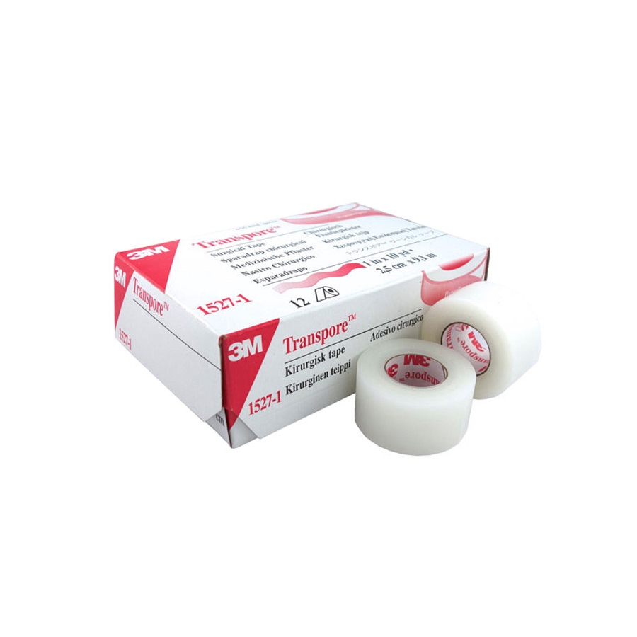 Băng keo y tế 3M-1527-0-1-2-3, chất liệu bằng chất dẻo, không gây dị ứng, trong suốt và có lỗ cung cấp độ bám dính chắc chắn