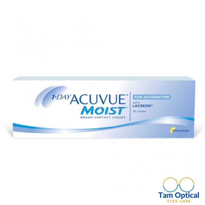 Contact lenses Clear lens Acuvue Moist 1-Day loạn thị (30 lenses)