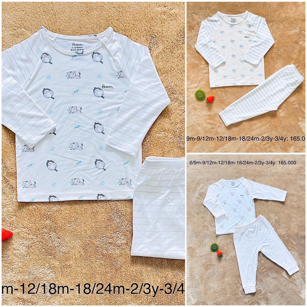 Bộ dài tay raglan sợi tre họa tiết sao Avaler