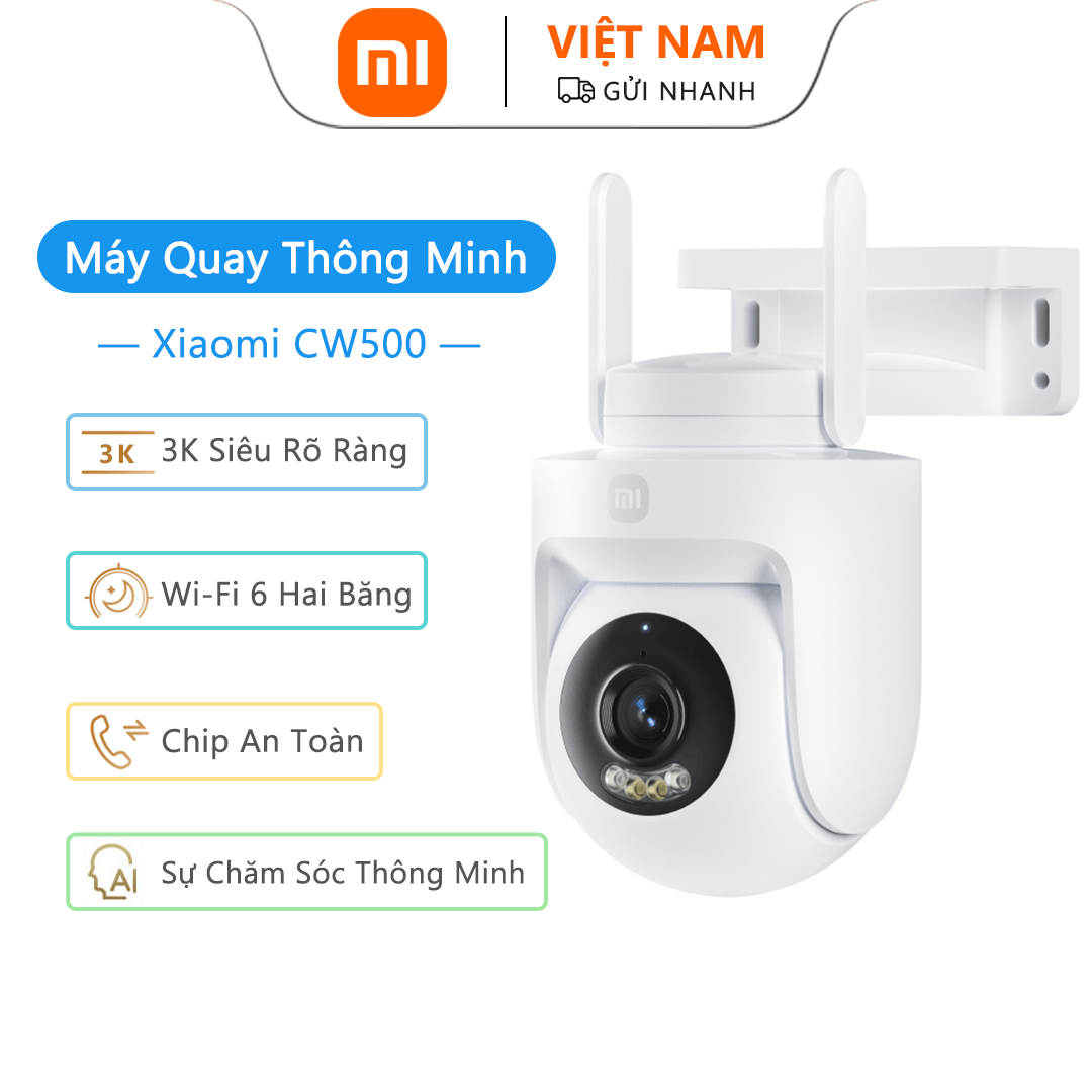 Camera ngoài trời Xiaomi CW500 Giám sát nhà 2.5K Ultra HD chống bụi và chống nước Camera 4 Megapixel