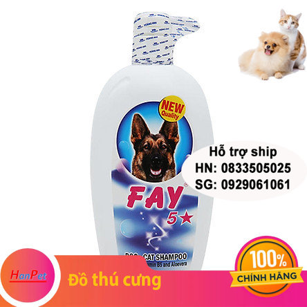 Hanpet Dầu Tắm Chó mèo Fay 5 sao 800ml sữa tắm thú cưng