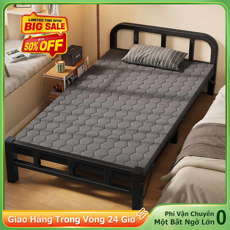 NES 1m9 giường gấp gọn khung sắt 1-2 người nằm chắc chắn  Chịu Tải 600KG Giường xếp gọn thông minh gia đình