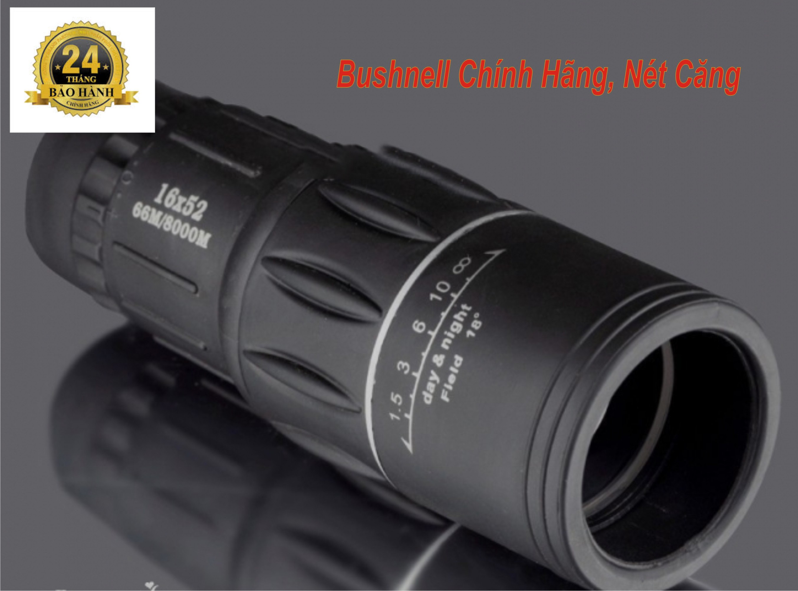 Ống Nhòm Siêu Xa 16x52 - Ống nhòm 1 mắt Bushnell 16×52. Hàng chính hãng, bảo hành 24 tháng