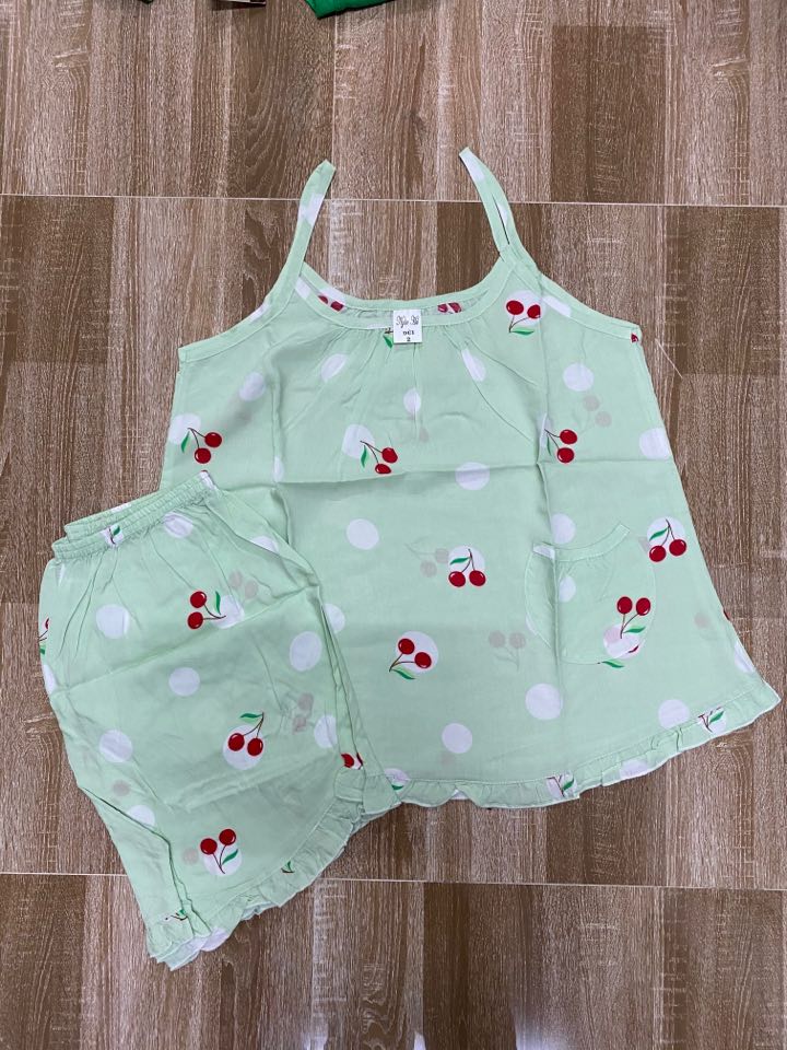 Đồ bộ tole lanh quần đùi áo 2 dây