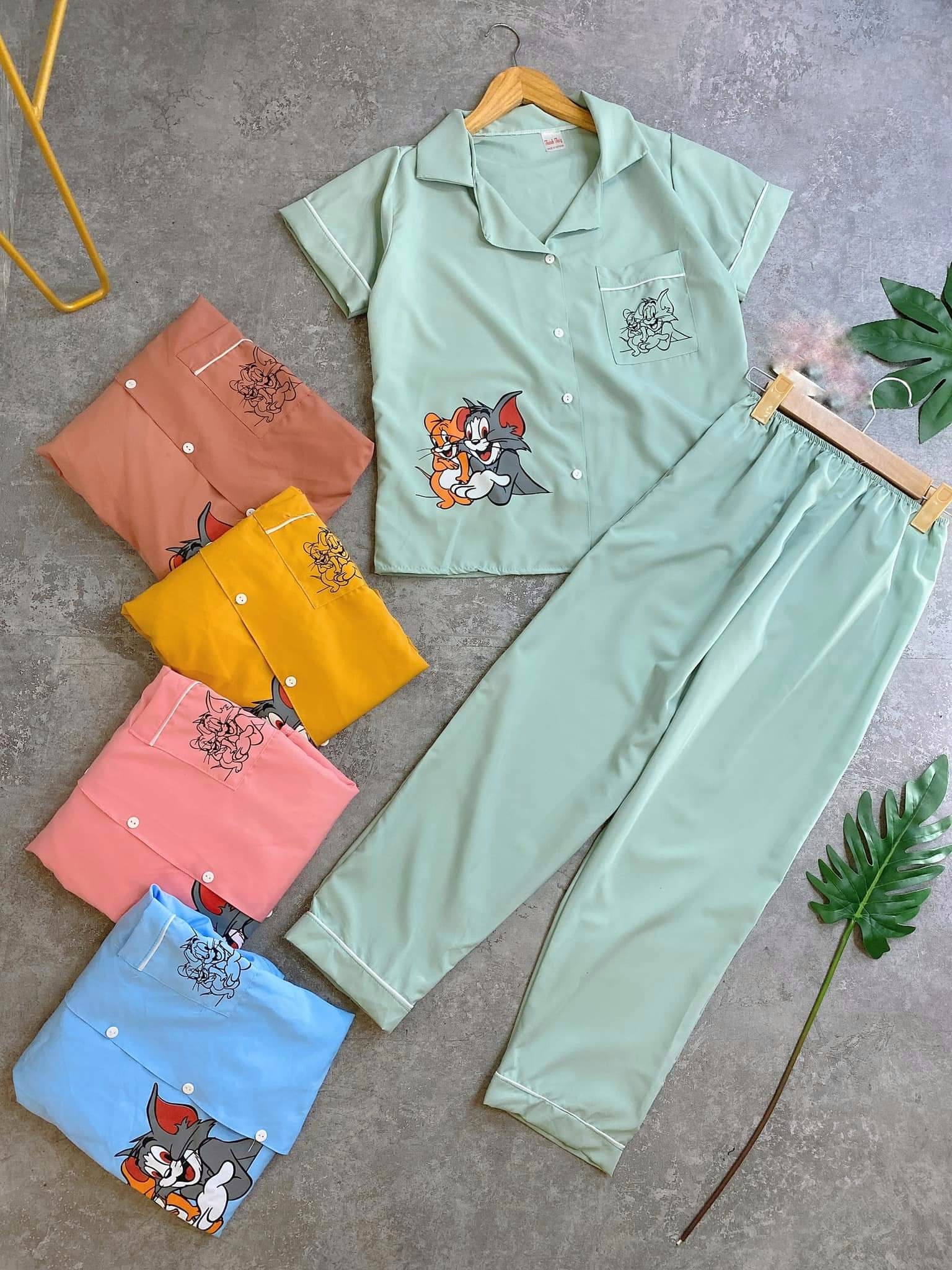 Bộ pijama kate lụa, siêu dễ thương