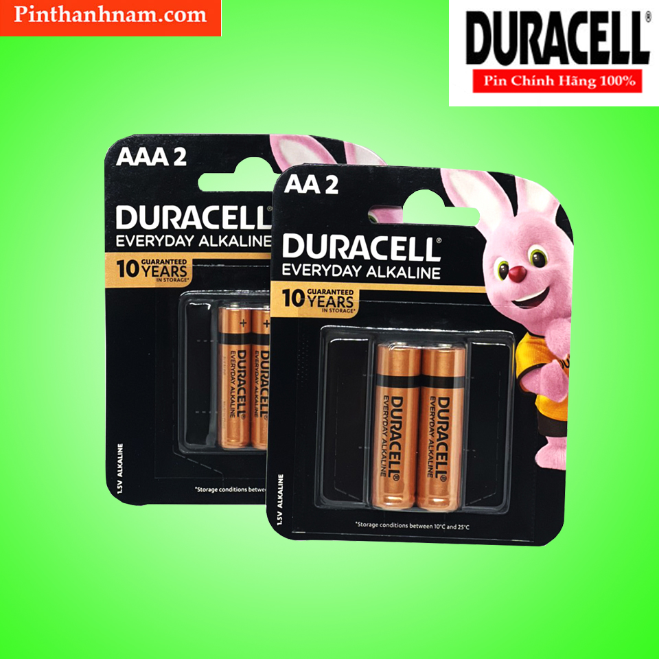 Pin Duracell Cao Cấp Pin AA / Pin AAA Vỉ 2 Viên Chính Hãng