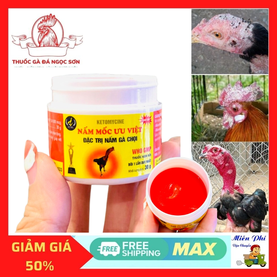 Mốc Bôi Ưu Việt chữa mốc, bôi mốc lác trắng nặng cho gà đá