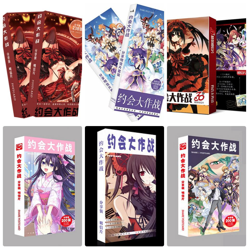 Postcard Date A Live hộp ảnh bộ ảnh có ảnh dán sticker lomo bưu thiếp
