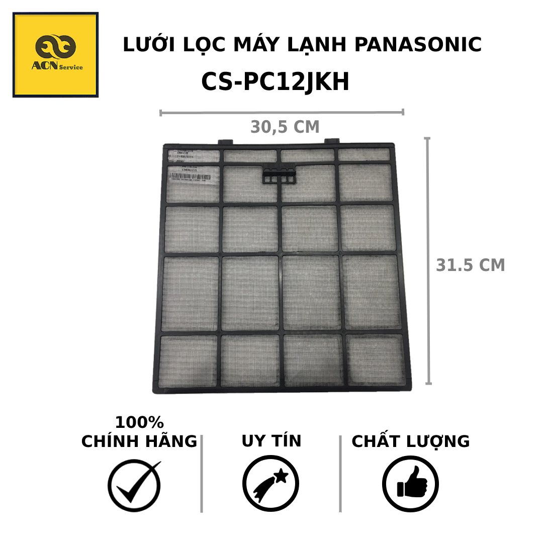 Lưới lọc máy lạnh Panasonic - CS-KC9KKH-8 -- CS-A9NKH-8 -- CS-A12NKH-8 -- CS-A9PKH-8 -- CS-C12NKH-8 -- CS-C9PKH-8