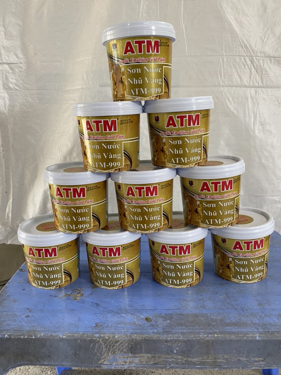 sơn nước nhũ vàng ATM (980g) ánh kim