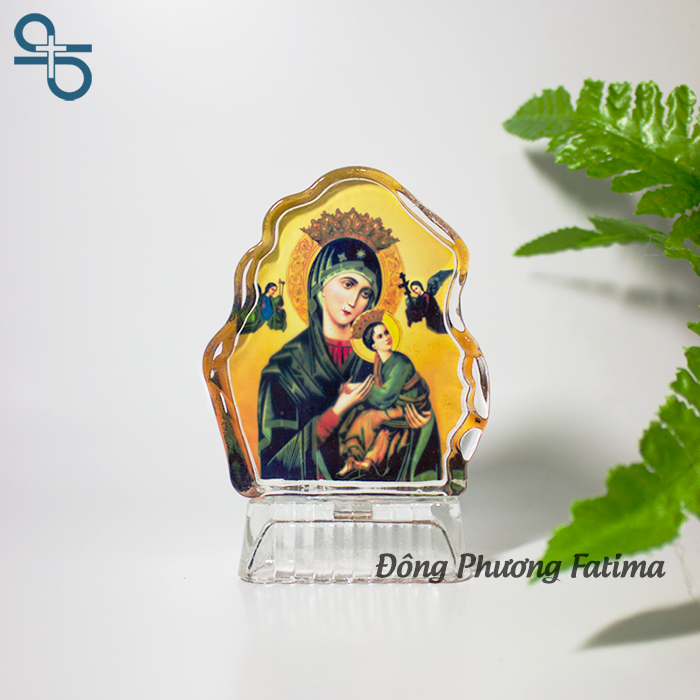 Pha lê trang trí hình chiếc lá 10cm