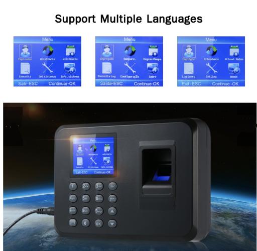 PKTL- Máy chấm công vân tay có hỗ trợ tiếng Việt