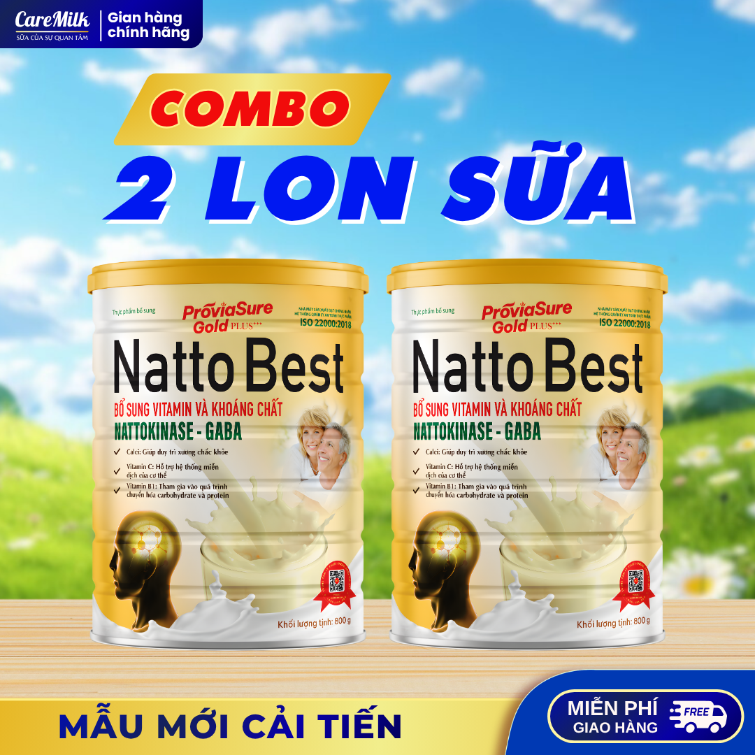 Lon Sữa Natto Best Proviasure Gold 900g Hỗ Trợ Tuần Hoàn Não Phòng Ngừa Đột Quỵ Ổn Định Huyết Áp