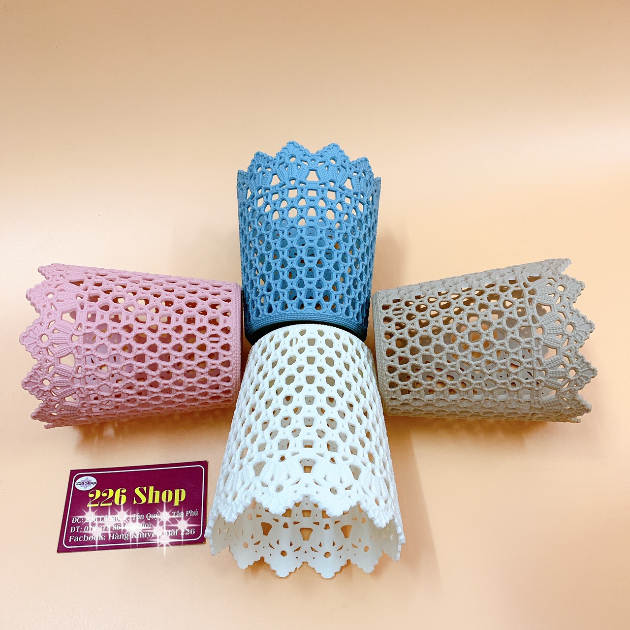 Rổ nhựa mini Hồ Long 10.3 x 12.5cm[Được chọn màu].Nhựa dẻo không bể khi rơi rớt.