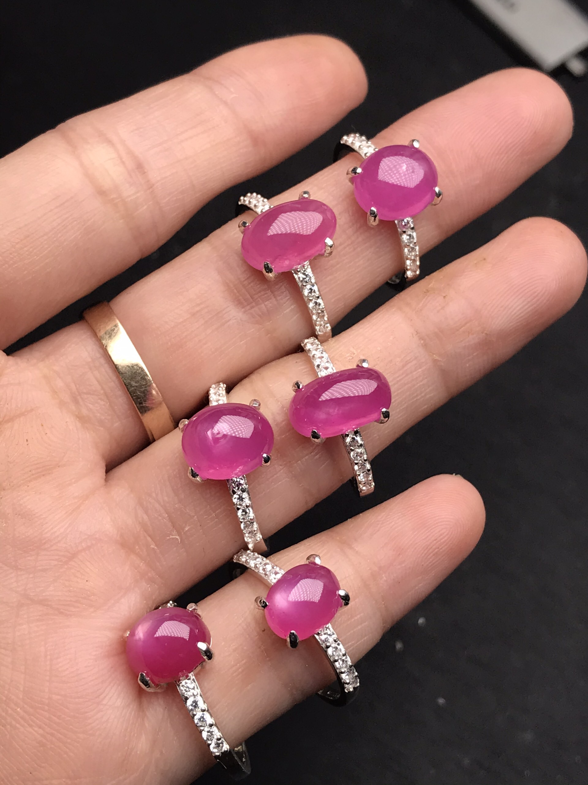 [FreeshipMAX] Nhẫn đá ruby bọc bạc nitay theo yêu cầu quý khách