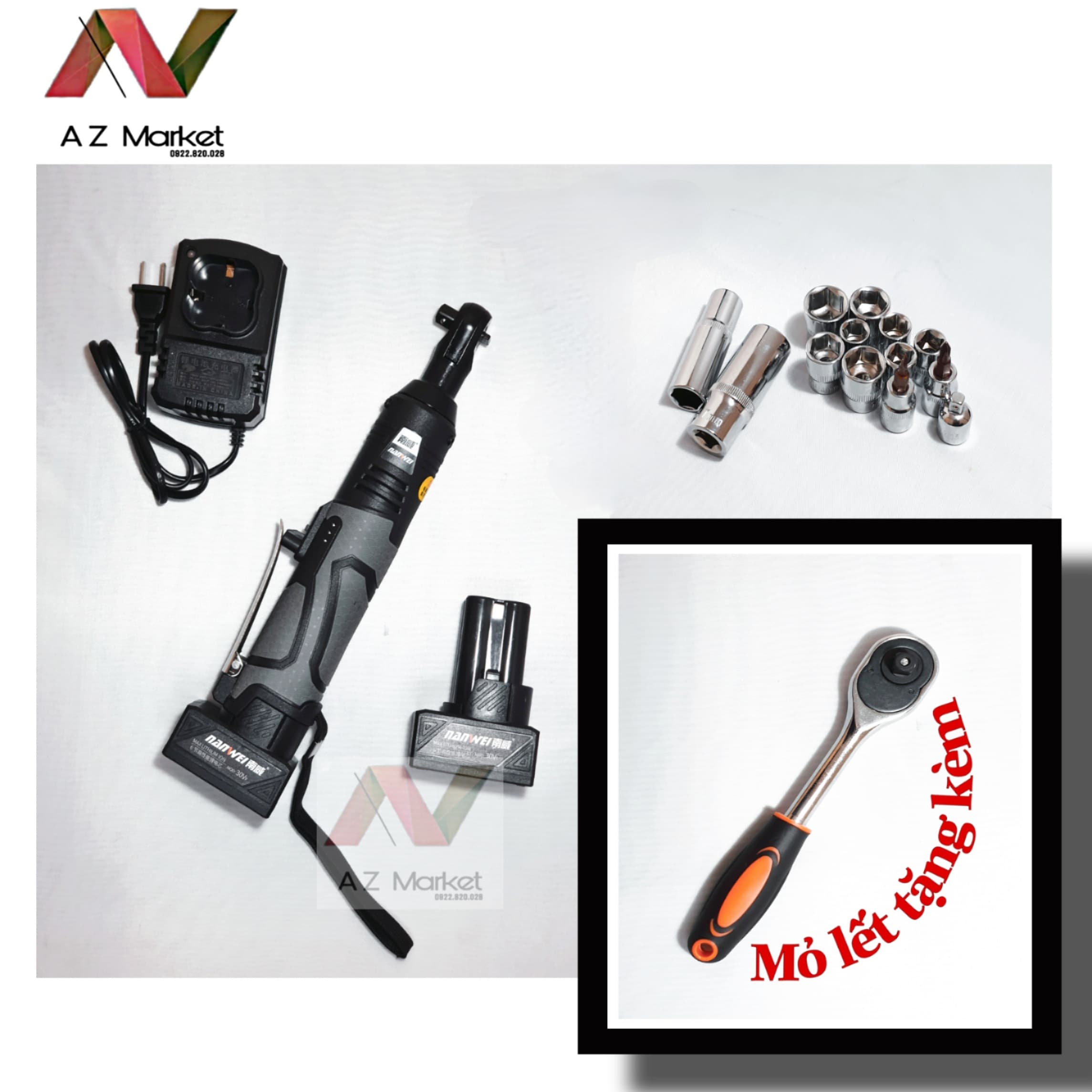 Nanwei-Máy siết bu lông góc dùng pin 30V MAX Nanwei