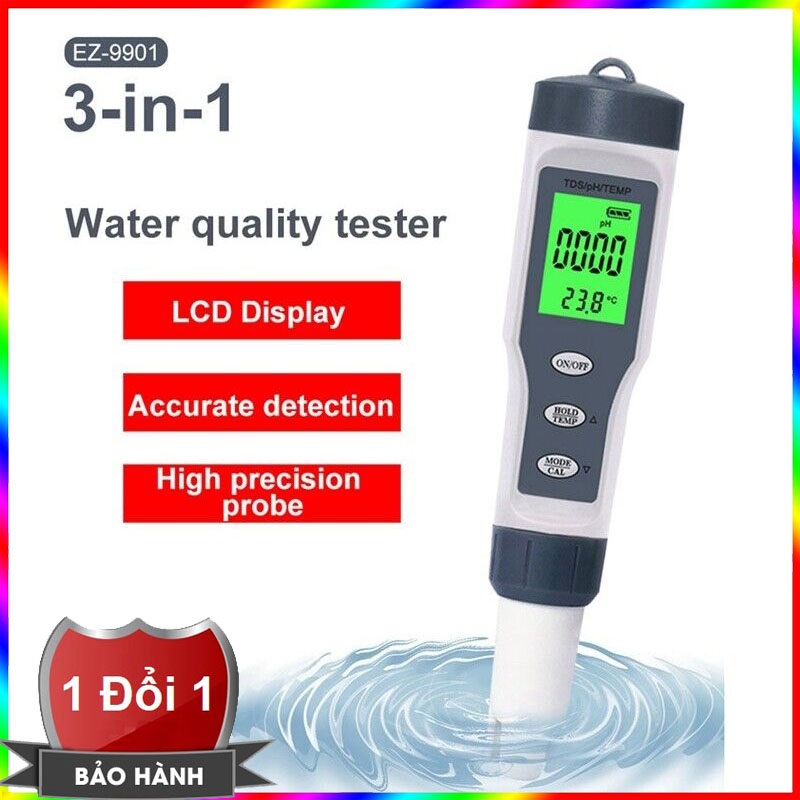 Máy đo chất lượng nước đa năng Noyafa EZ9901 - Thiết bị đo độ pH/ TDS/ nhiệt độ nước 3 Trong 1 EZ9901