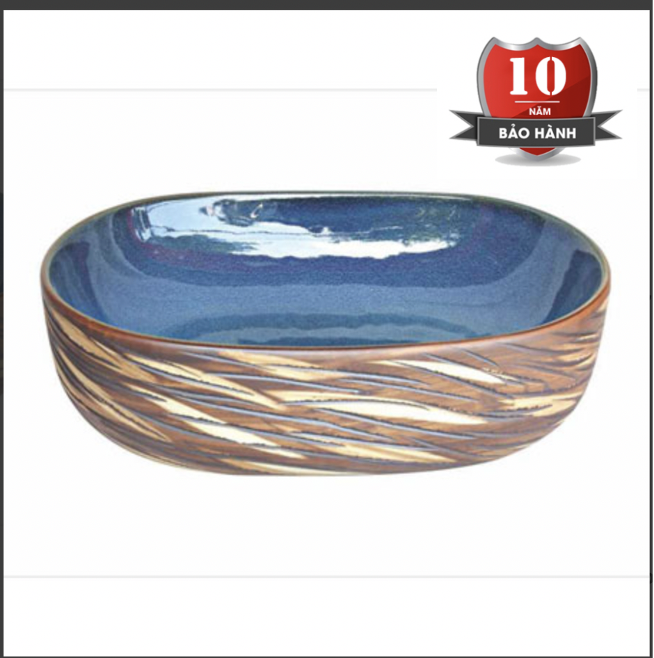 Chậu sứ mỹ thuật - chậu lavabo đặt bàn ev-cđ30. giá gốc 3800000