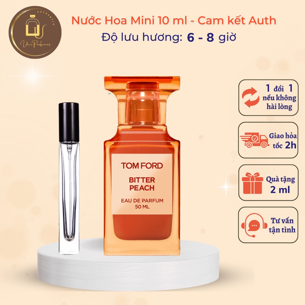 Nước hoa nam nữ Unisex Tom ford TF Bitter Peach EDP 10ml quyến rũ