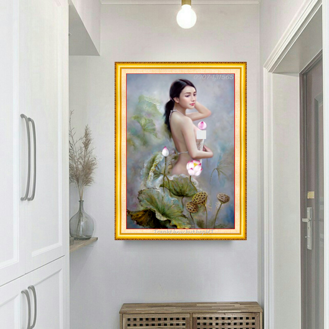 [HCM]Tranh đính đá nét đẹp thiếu nữ LV230 - tự đính