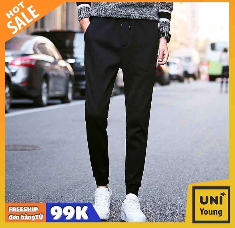 (Xả Kho) Quần jogger nam thể thao cạp thun dây rút tiện dụng phong cách Mới kiểu dáng 3 sọc thời trang