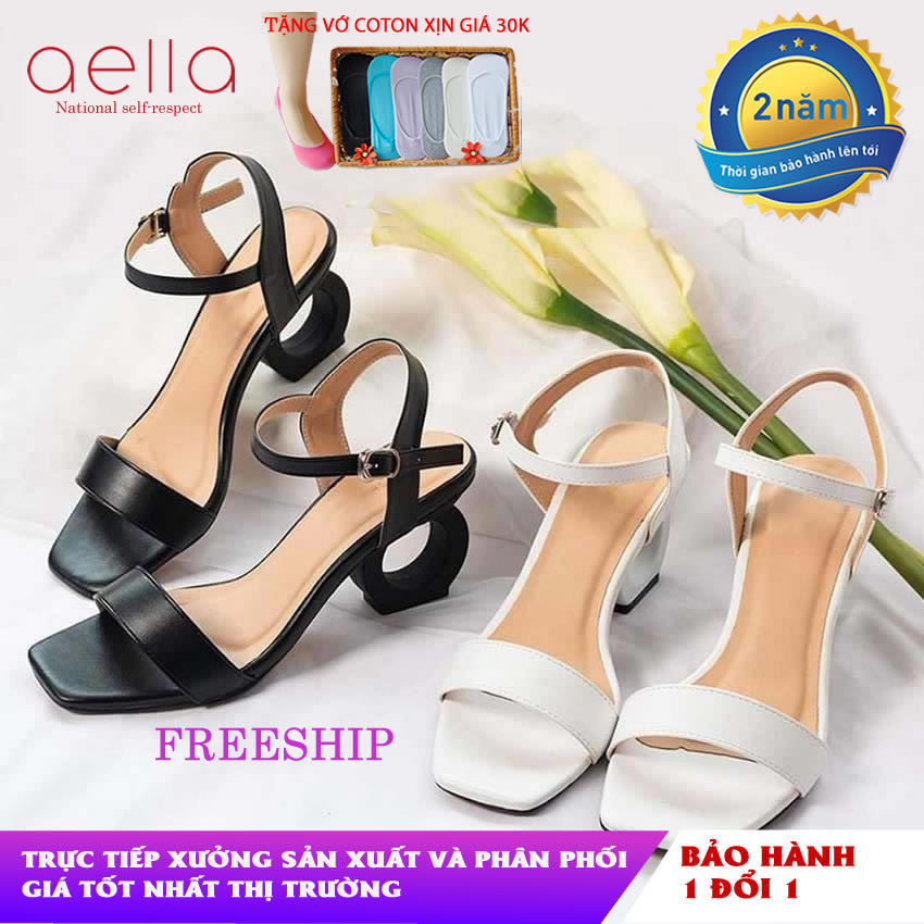 Giày cao gót nữ gót nhẫn 5cm AELLA AE001 - Da siêu mềm mịn , êm ái tuyệt đối - Giày sandal nữ cao gót, giày cao gót 5cm