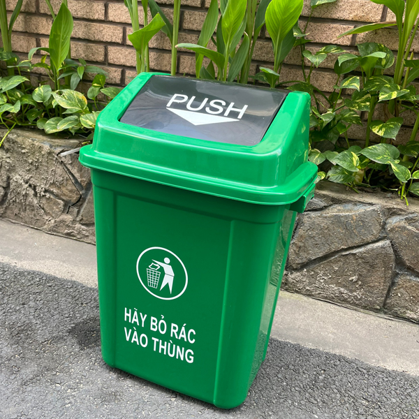 THÙNG RÁC NHỰA NẮP LẬT 20 LÍT - THÙNG RÁC NHỰA 20 LÍT NẮP BẬP BÊNH
