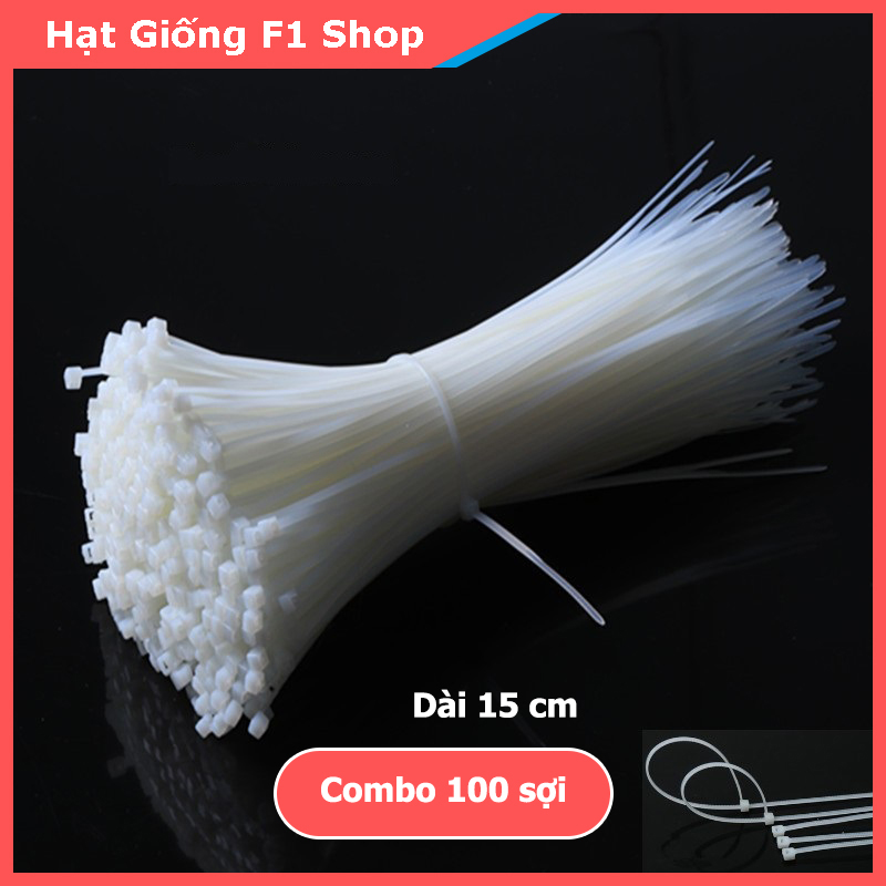 Combo 100 sợi dây rút nhựa kích cỡ dài 15 cm