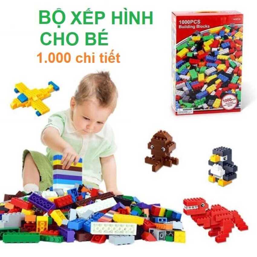 Bộ Đồ Chơi Xếp Hình Cho Bé 1000 chi tiết – nhựa an toàn – Bộ Đồ Chơi Lego sáng tạo – Bộ Đồ Chơi Lắp Ghép - Đồ Chơi Lắp Ghép Lego