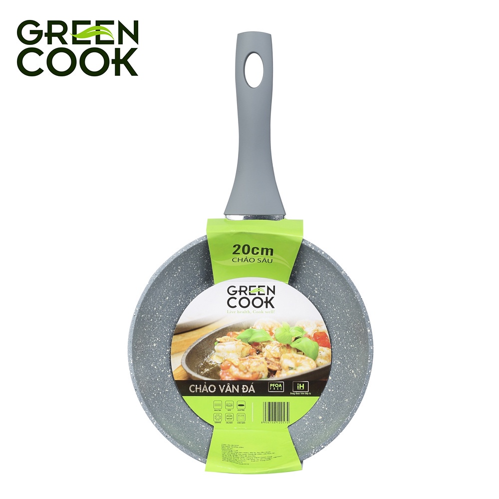 [QUÀ TẶNG KHÔNG BÁN] Chảo vân đá Greencook GCP 246-26IH