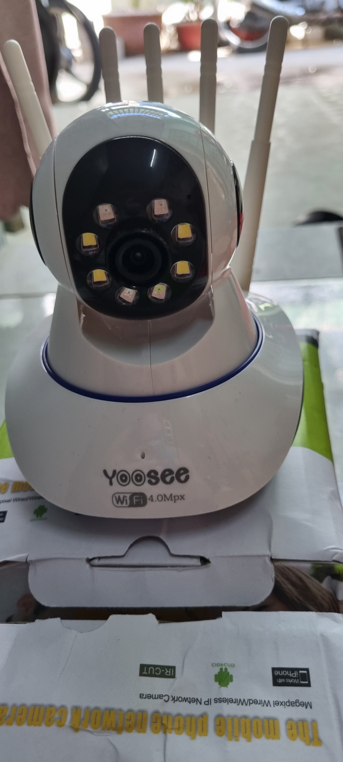 Camera Yoosee 5 râu 4.0MPX- Xem đêm có màu 8 led FHD kèm thẻ nhớ 128gb