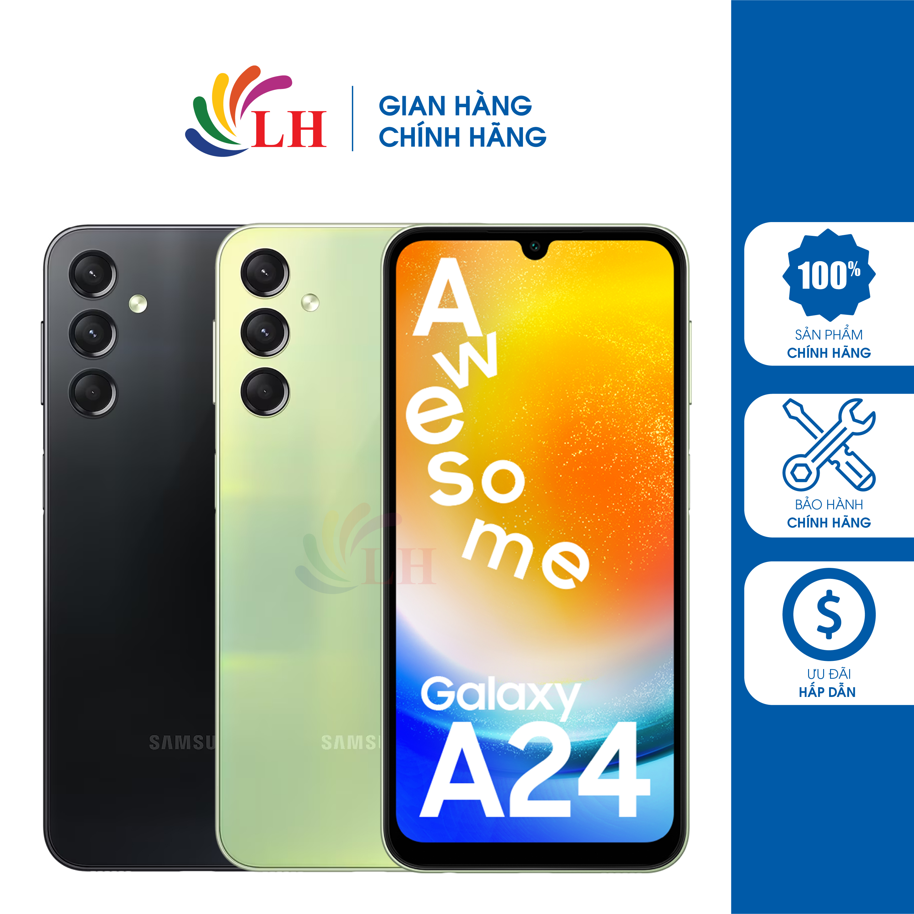 Điện thoại Samsung Galaxy A24 - Hàng chính hãng - Bộ 3 camera sắc nét, đa nhiệm mượt mà, dung lượng 5000mAh