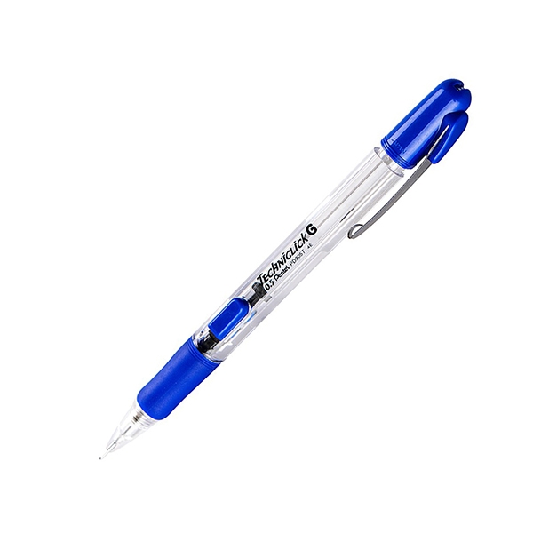 Bút chì kim bấm giữa grip 0.5mm pd305t - màu xanh