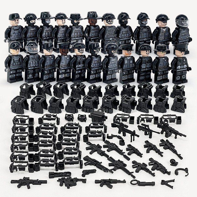 Wholesale Clearance Compatible with LEGO Minifigures SWAT Special Forces Police Minifigures Assembled Educational Toys Full Set