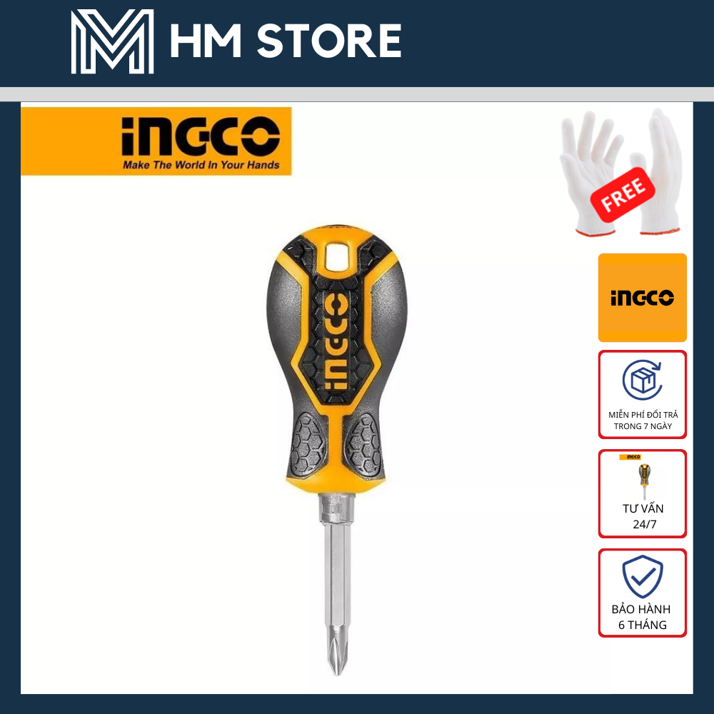 75mm tuốc nơ vít 2 đầu ingco - hàng chính hãng - akisd0202 - hm lock