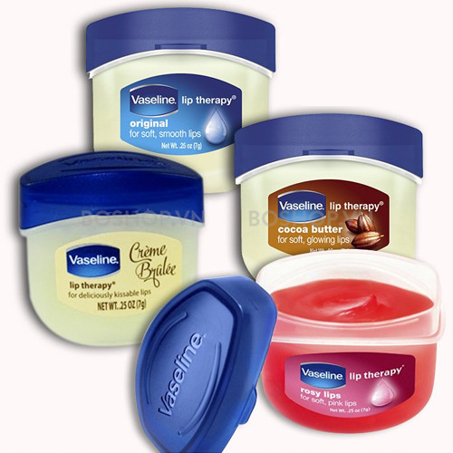 Hộp 4 Hũ VASELINE 7g Dưỡng Môi Đủ Vị Trái Cây(7gX4)-Dưỡng Môi 💗Dưỡng Da Vaseline Rosy Lips 7g Mỹ, Môi Hồng Mềm Mượt-Laura's Cosmetics