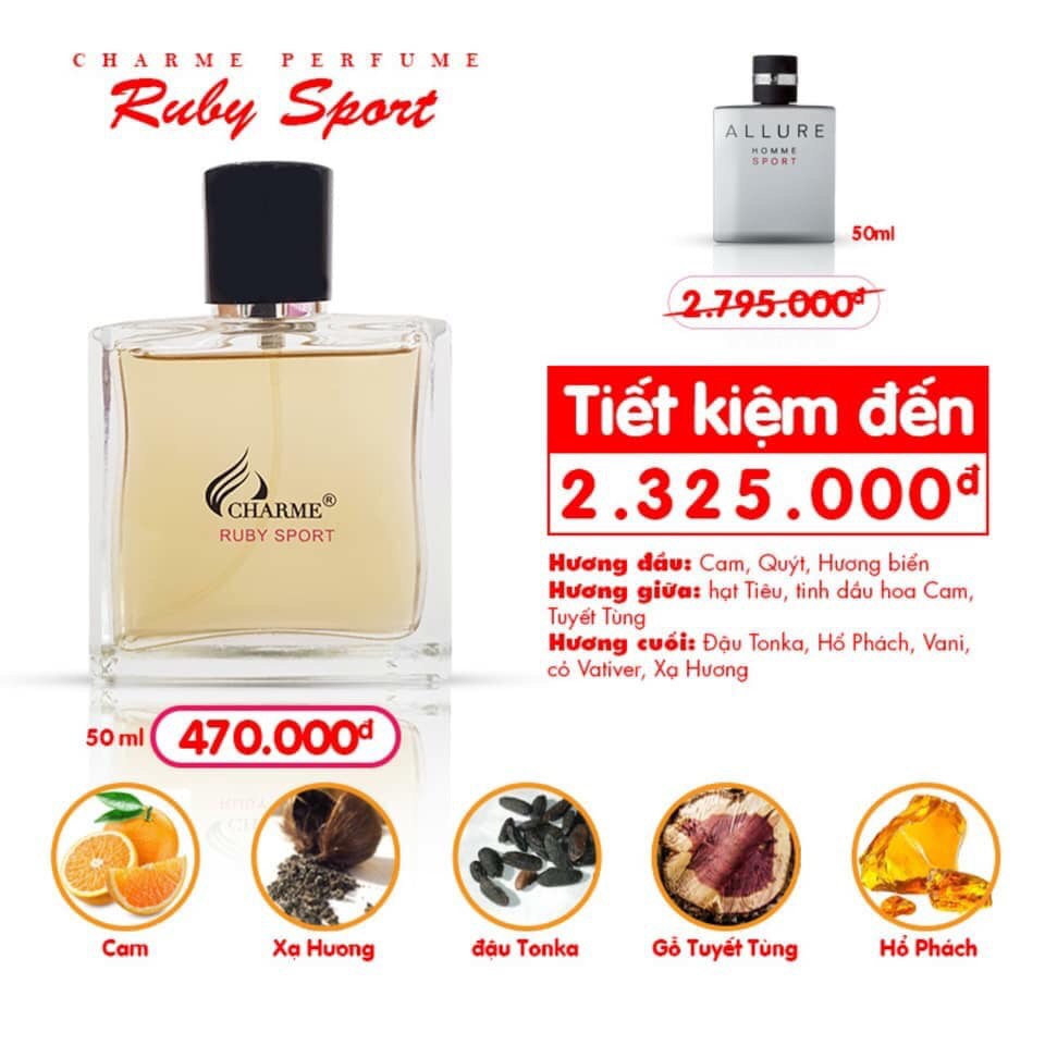 Nước Hoa Charme_Ruby_Sport 50ml