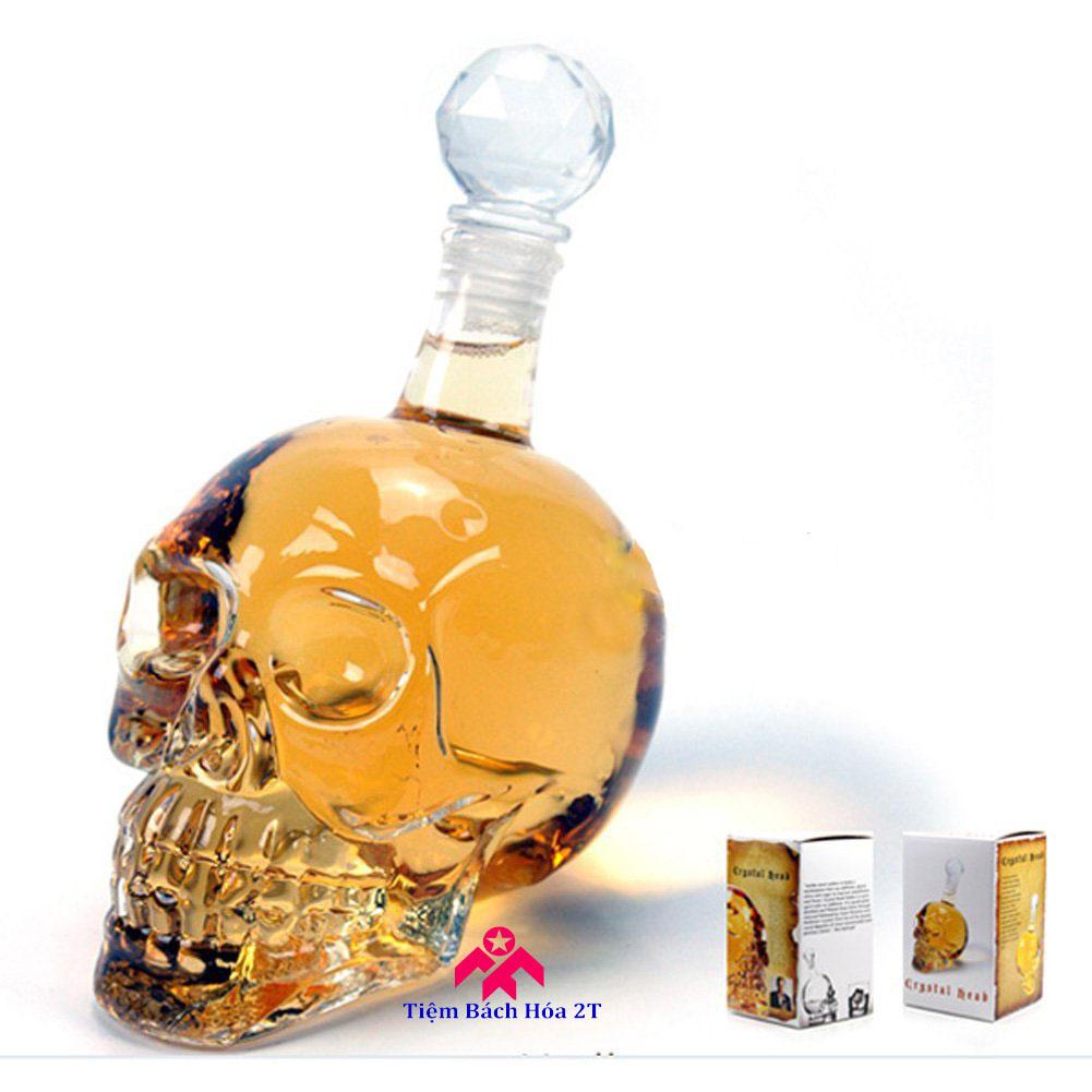 Bình thủy tinh cao cấp hình đầu lâu - dung tích 350ml