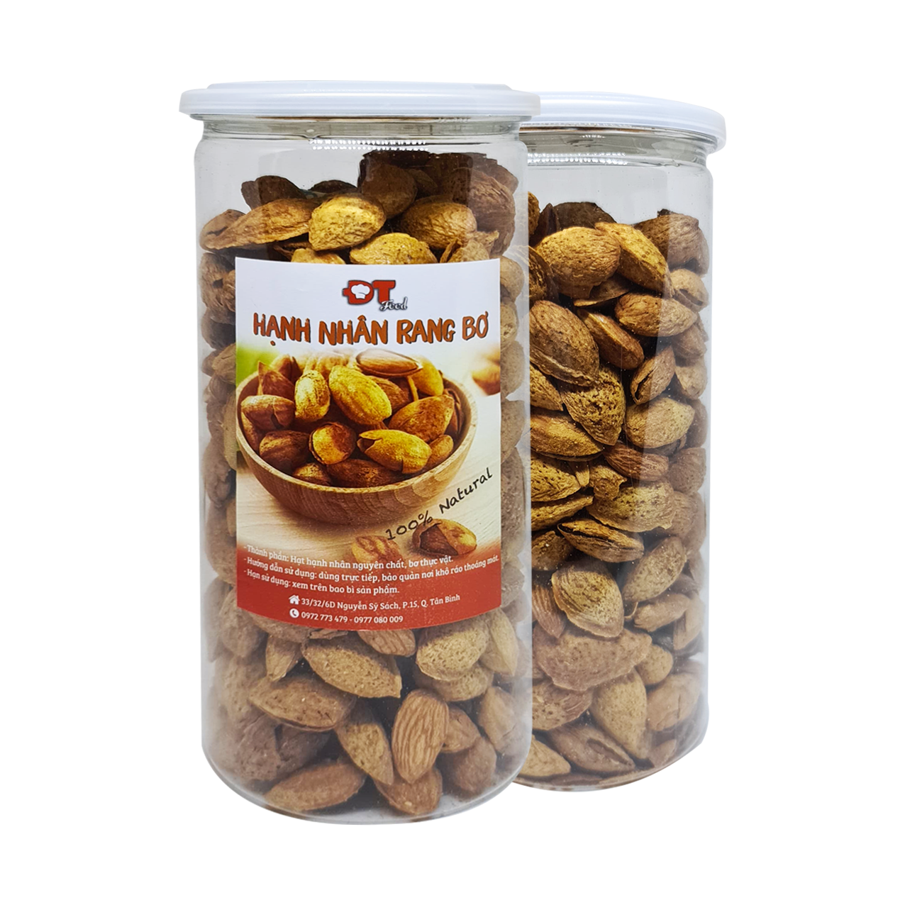 Hạnh Nhân Mỹ Rang Bơ Vỏ Mỏng Cao Cấp DTFood 450g