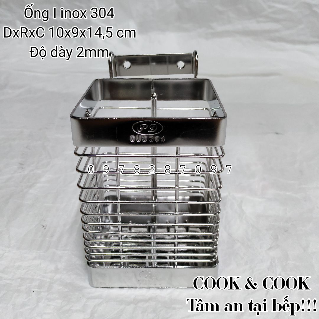 Ống đựng đũa inox 304 cao cấp đủ loại 1 vuông, đôi vuông, đôi tròn...Vietcook