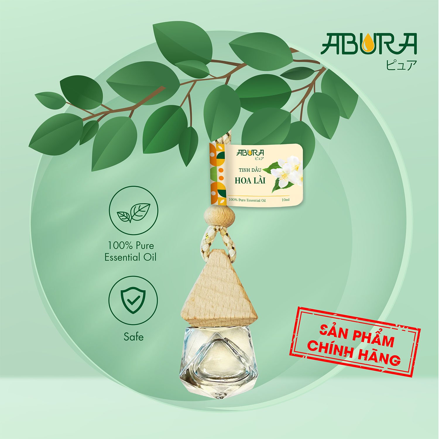 Tinh dầu Hoa Lài treo thơm tủ quần áo ABURA tinh dầu Hoa Nhài treo phòng thơm xe hơi ô tô lưu hương lâu