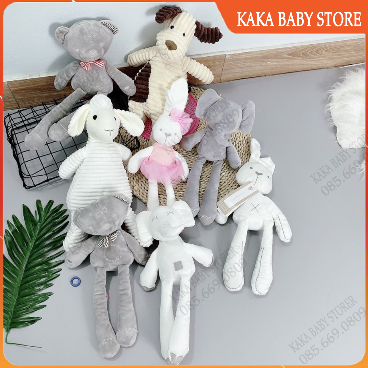 Gấu Bông, Thỏ Bông, Thú Nhồi Bông Cho Bé Ôm Ngủ, Chất Liệu Bông Siêu Mềm An Toàn Tuyệt Đối Cho Bé Yêu