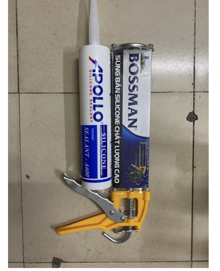 Keo silicone Apollo A600 + súng bắn keo các loại