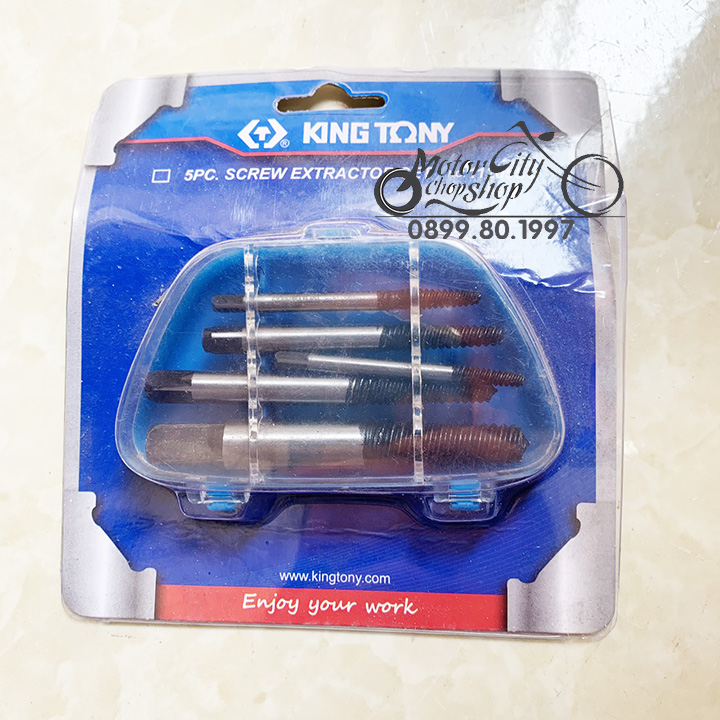 Bộ 5 mũi vặn tháo ốc gẫy vít toét kingtony chính hãng