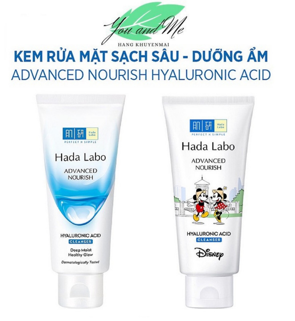 (mẫu mới) Kem rửa mặt dưỡng ẩm tối ưu Hada Labo Advanced Nourish Hyaluron Cleanser (80g)