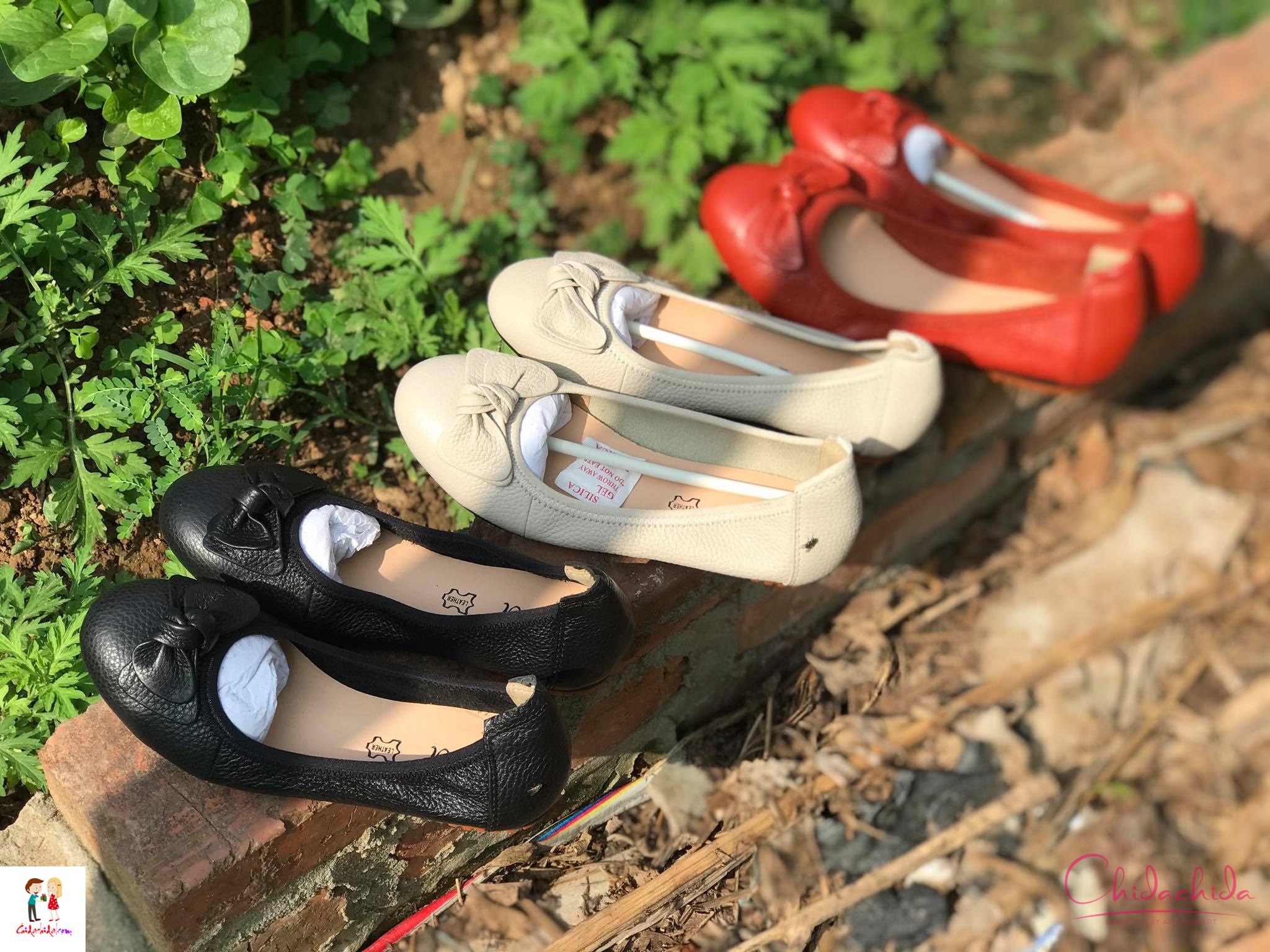 Giầy búp bê oliver dạng chun da bò, cực êm, cực mềm, cực bền; ôm sát chân không hở size 35-39