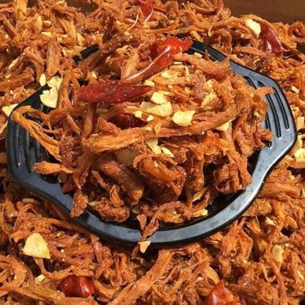 Khô Heo Cháy Tỏi - Lon 300gr hàng đặc biệt không pha