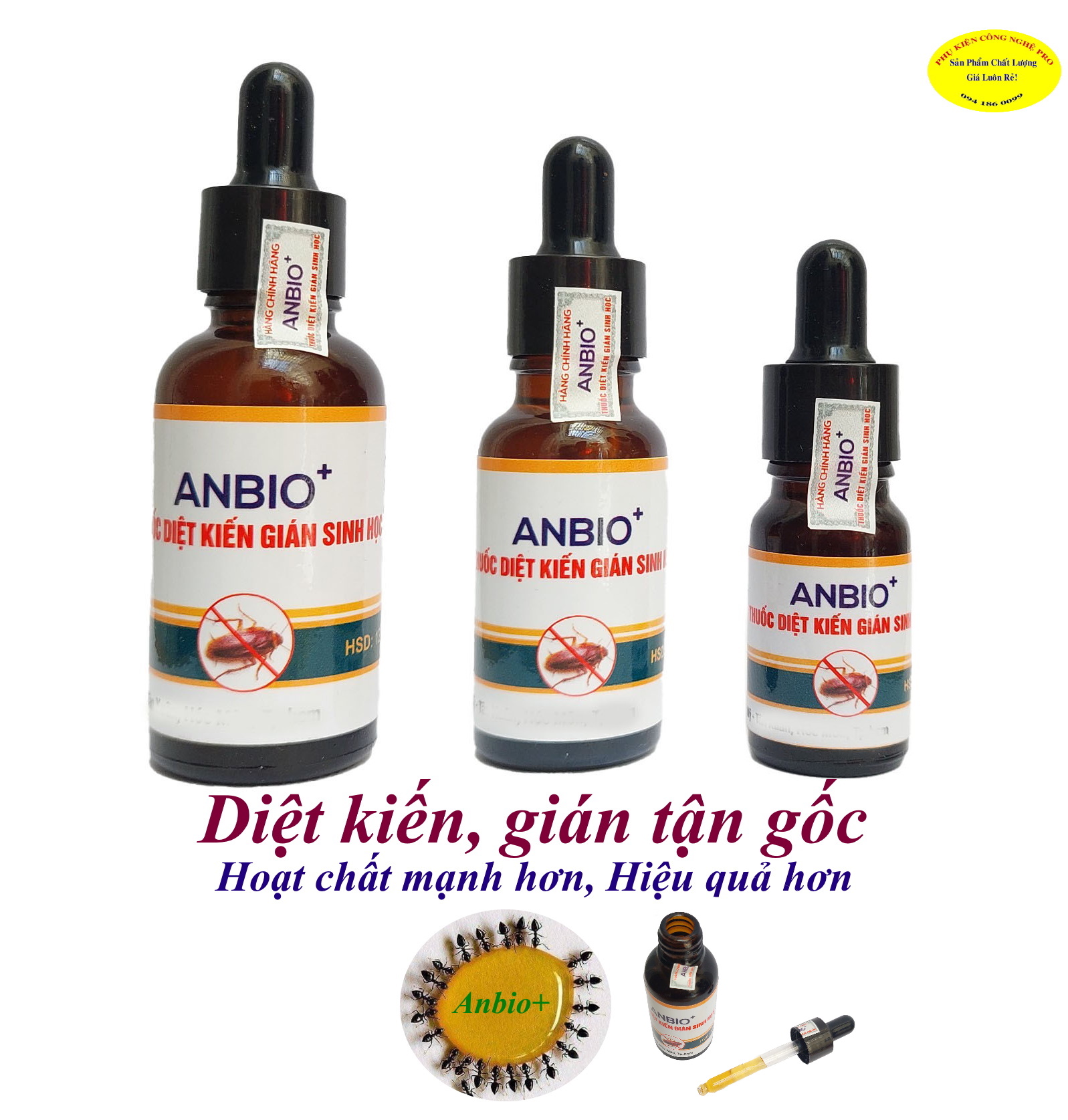 ANBIO+. Thuốc diệt kiến gián Sinh học Diệt tận gốc các loài kiến gián kiến lửa, kiến đen, kiến hôi, gián đức, gián mỹ